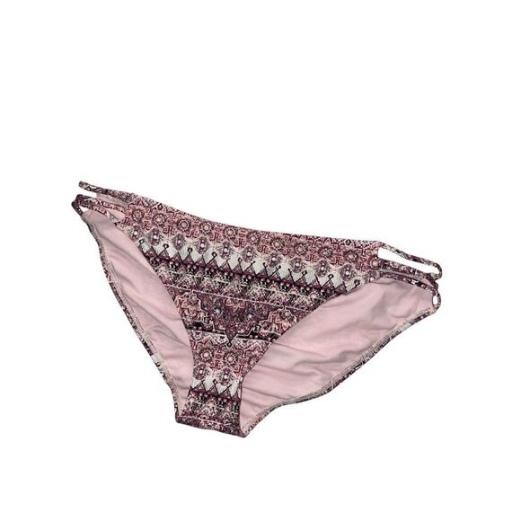 Ambrielle XL Art Pink Print -16W L top Crisscross Gold Hook tie neck - Picture 3 of 6